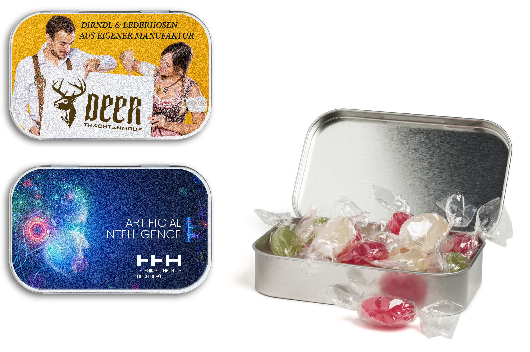 Nostalgiedose mit Bonbons klein (3g) Mit einem Give Away als Werbegeschenk wie Nostalgiedose mit Bonbons klein (3g) schenkt man Freude.
