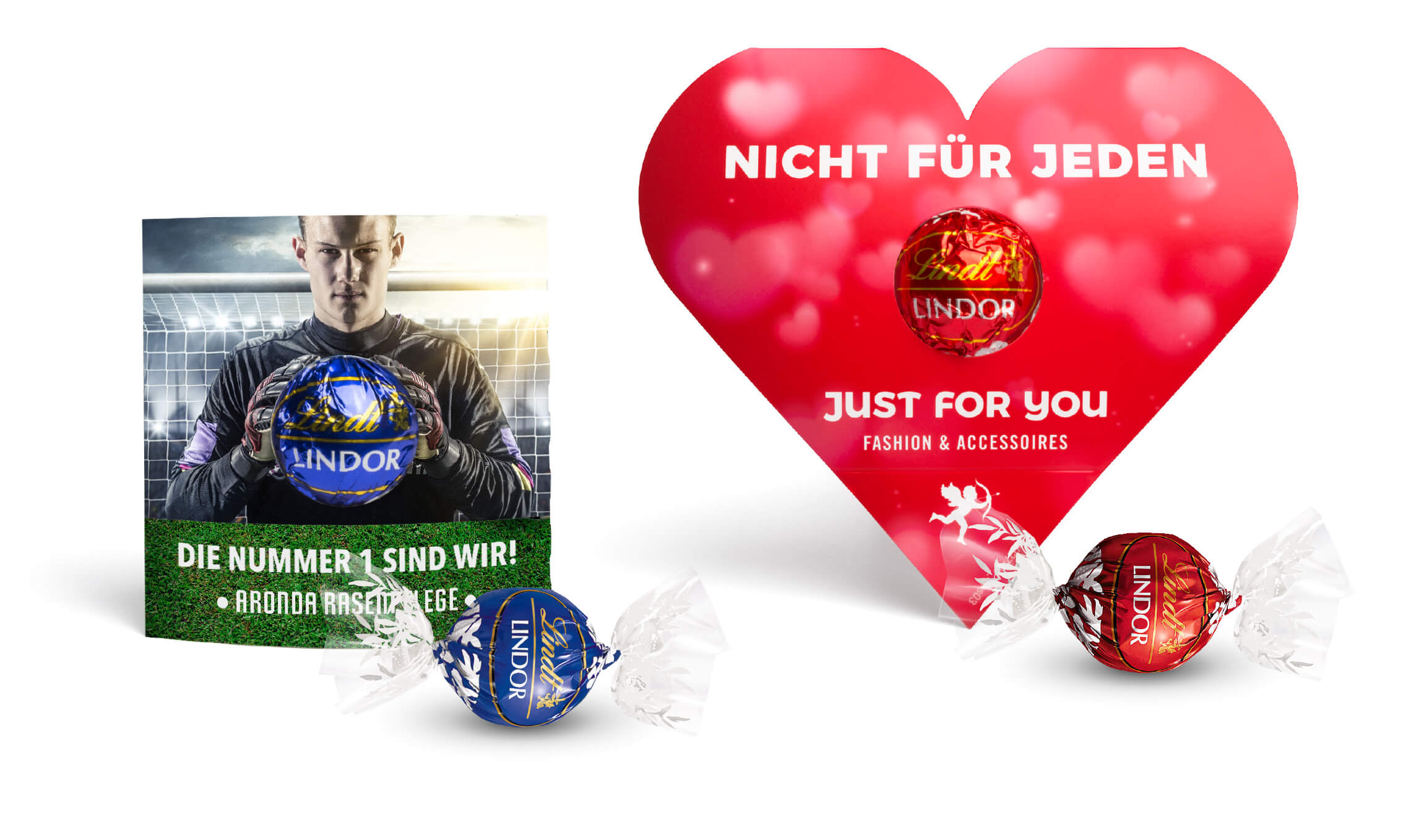 Lindt Lindor Kugel in Werbekartonage Mit einem Give Away als Werbegeschenk wie Lindt Lindor Kugel in Werbekartonage schenkt man Freude.