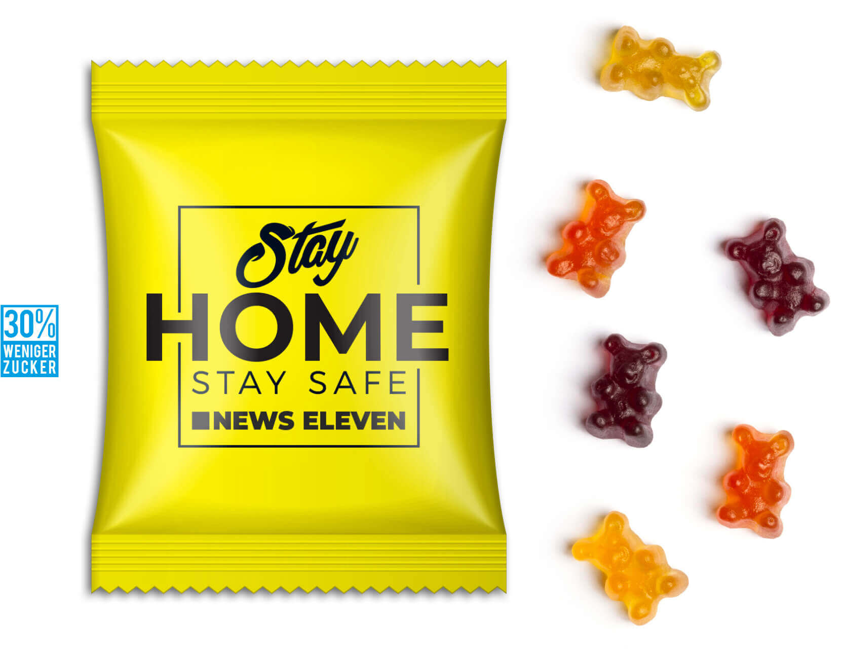 10 g Fruchtgummi zuckerreduziert im Werbetütchen Mit einem Give Away als Werbegeschenk wie 10 g Fruchtgummi zuckerreduziert im Werbetütchen schenkt man Freude.
