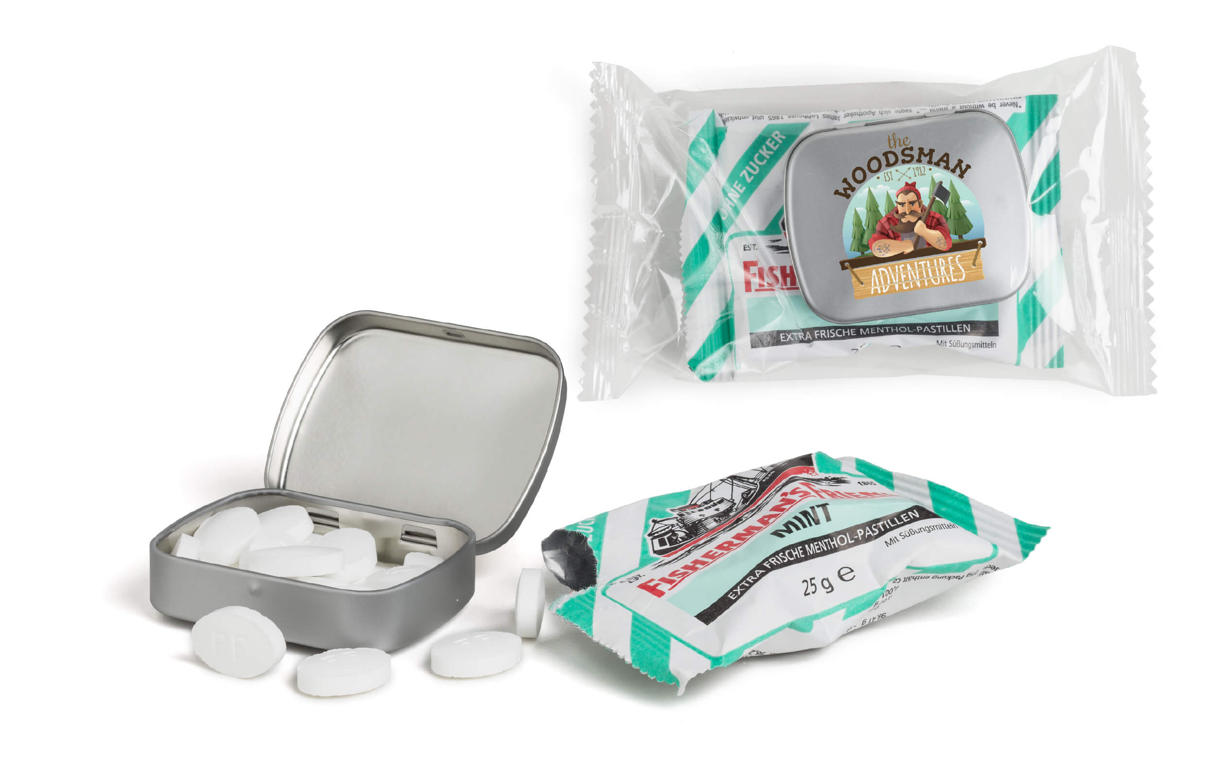 Fisherman's Friend Combi Pack (Mini Nostalgiedose) Mit einem Give Away als Werbegeschenk wie Fisherman's Friend Combi Pack (Mini Nostalgiedose) schenkt man Freude.
