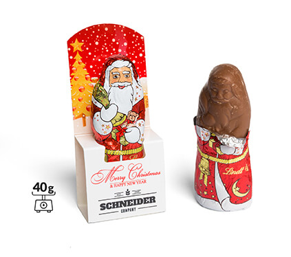 Lindt Schoko Nikolaus (40 g) Mit einem Give Away als Werbegeschenk wie Lindt Schoko Nikolaus (40 g) schenkt man Freude.