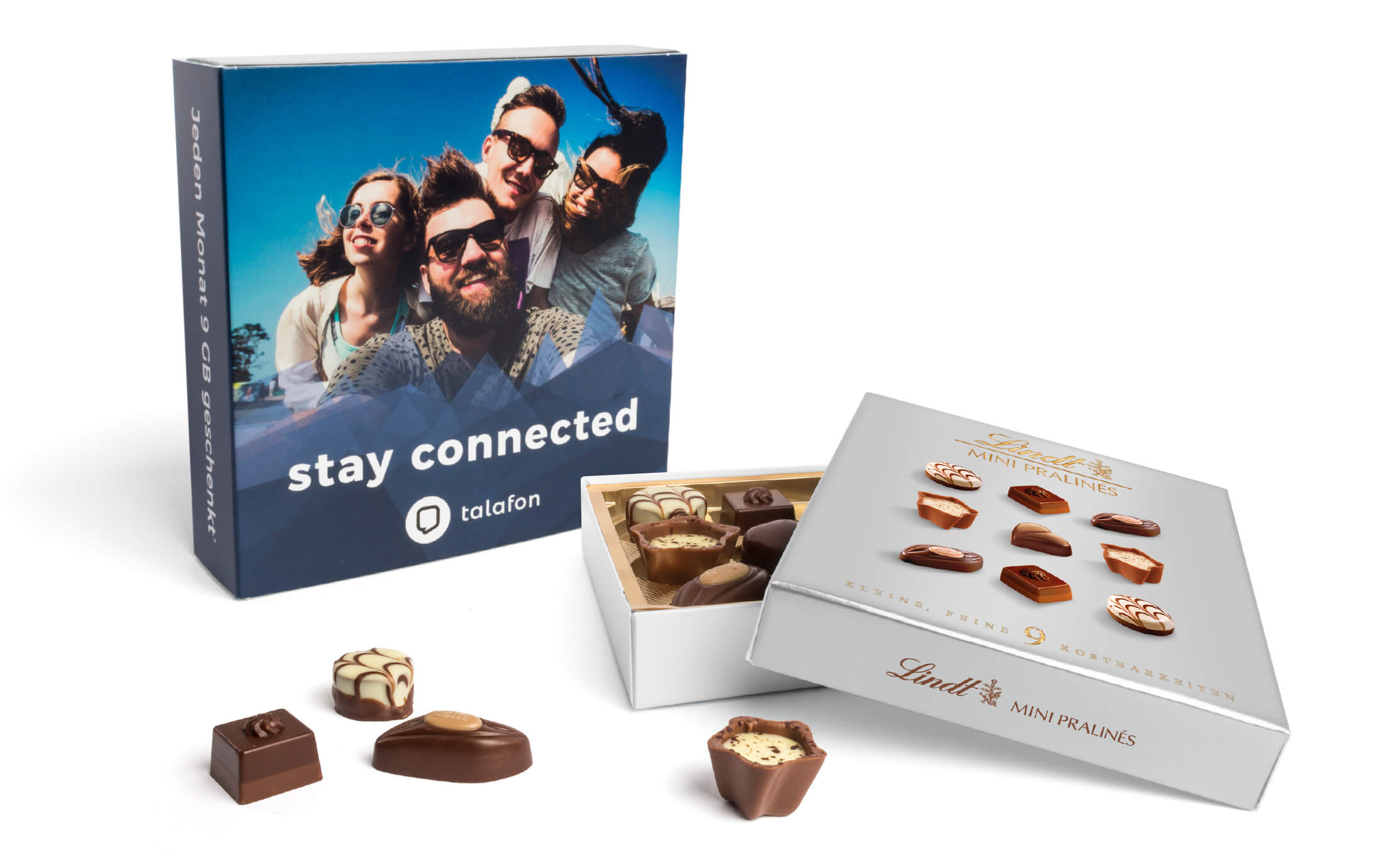 Lindt Mini Pralinés im Werbeschuber Mit einem Give Away als Werbegeschenk wie Lindt Mini Pralinés im Werbeschuber schenkt man Freude.