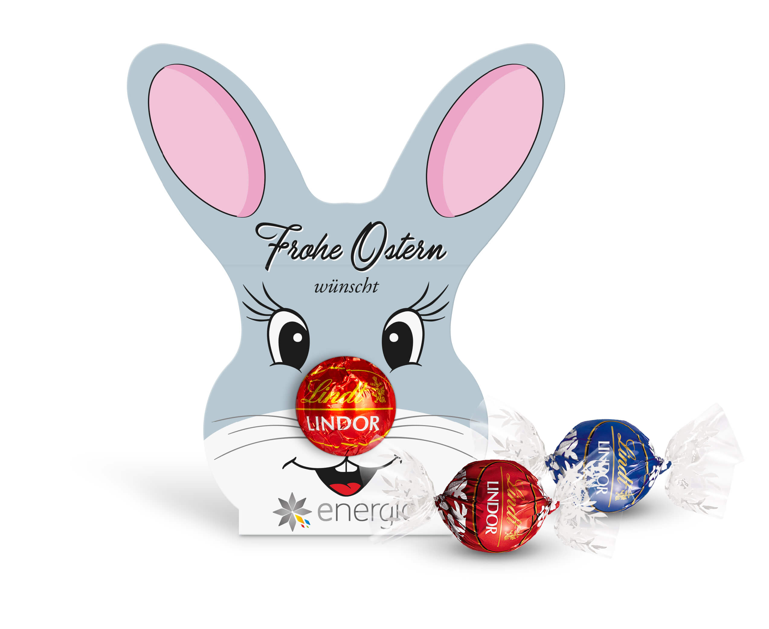 Lindt Lindor Werbekartonage Osterhase Mit einem Give Away als Werbegeschenk wie Lindt Lindor Werbekartonage Osterhase schenkt man Freude.
