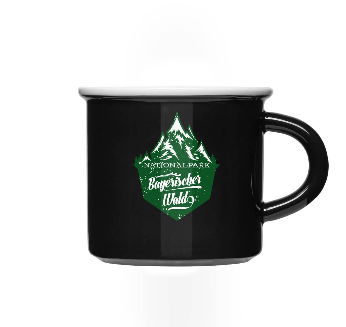 Tasse Form 788 schwarz mit Logo Tasse Form 788 schwarz zum bedrucken mit einem Logo oder einer Grafik als Werbegeschenk, Werbeartikel oder Werbemittel