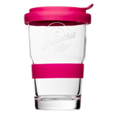 Smoothie2Go Smoothieglas, Smoothiebecher Form 361 Inklusive glatter Siliconbanderole Smoothie2Go Smoothieglas, Smoothiebecher Form 361 Inklusive glatter Silicon Banderole