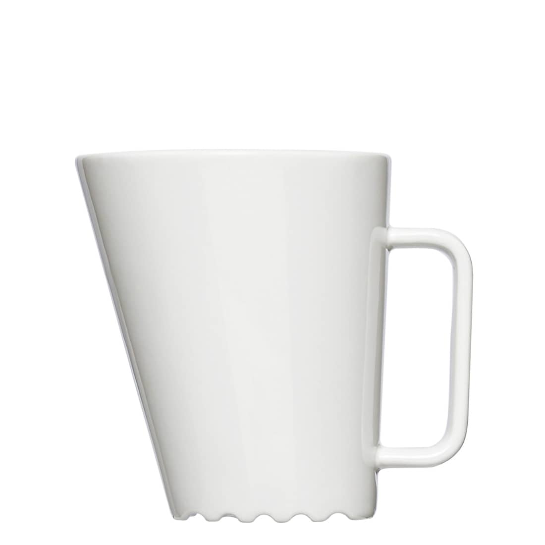 Schräge Kaffeetasse Form 300 zum bedrucken mit einem Logo oder einer Grafik als Werbegeschenk, Werbeartikel oder Werbemittel