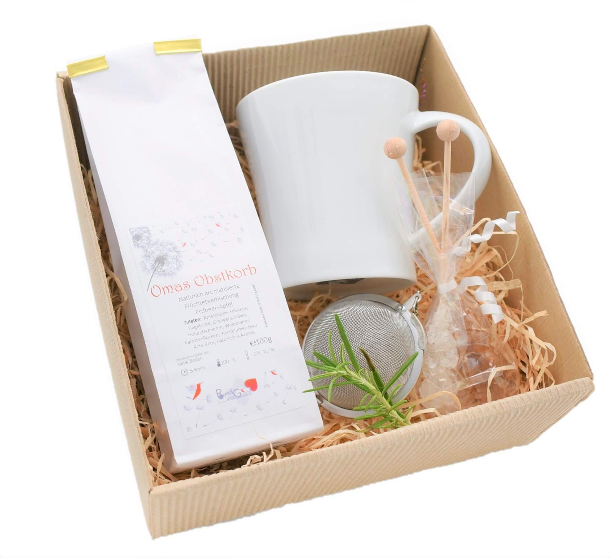 "Tee Time" Geschenk-Set mit ihrem Namen "Tee Time" Geschenk-Set mit ihrem Namen ist eine tolle nachhaltige Geschenkidee.