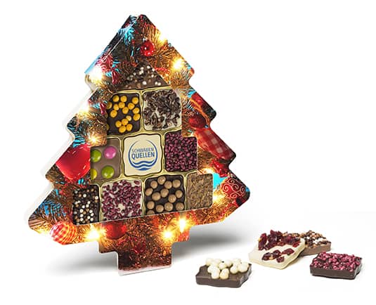 Mit einem Give Away als Werbegeschenk wie Schokini Weihnachtsbaum standard schenkt man Freude.