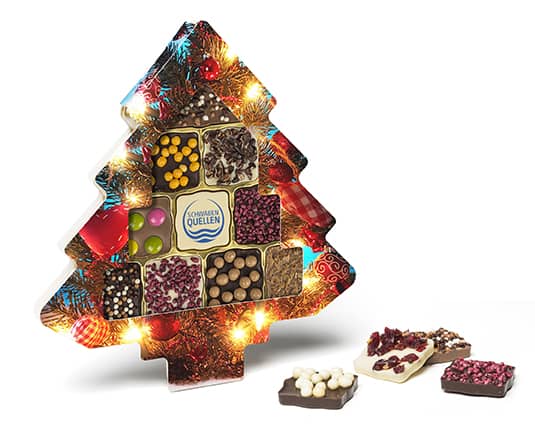 Schokini Weihnachtsbaum standard Mit einem Give Away als Werbegeschenk wie Schokini Weihnachtsbaum standard schenkt man Freude.