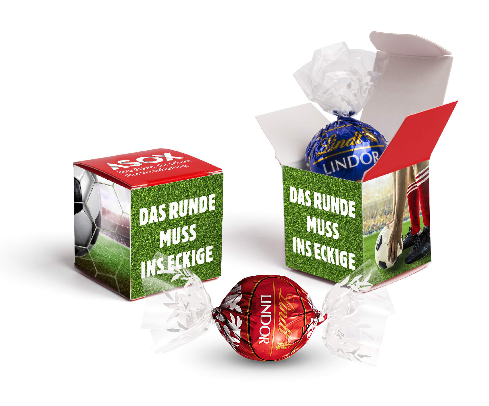 Lindt Lindor Kugel im Werbewürfel Mit einem Give Away als Werbegeschenk wie Lindt Lindor Kugel im Werbewürfel schenkt man Freude.